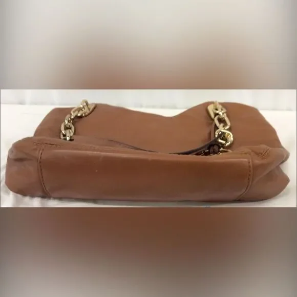 Michael Kors Tan Leather Shoulder Bag with Gold Accents - Picture 5 of 7